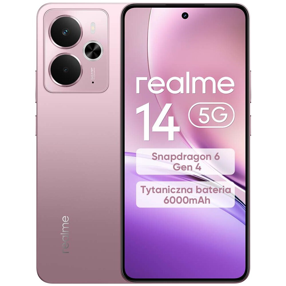 Smartfon REALME 14 5G 12/256GB 6.67" 120Hz Różowy