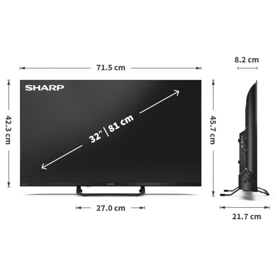 Telewizor SHARP 32HF3865E 32" QLED Google TV