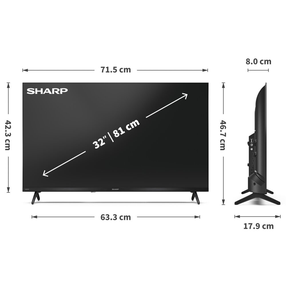 Telewizor SHARP 32HF3765E 32" QLED Google TV