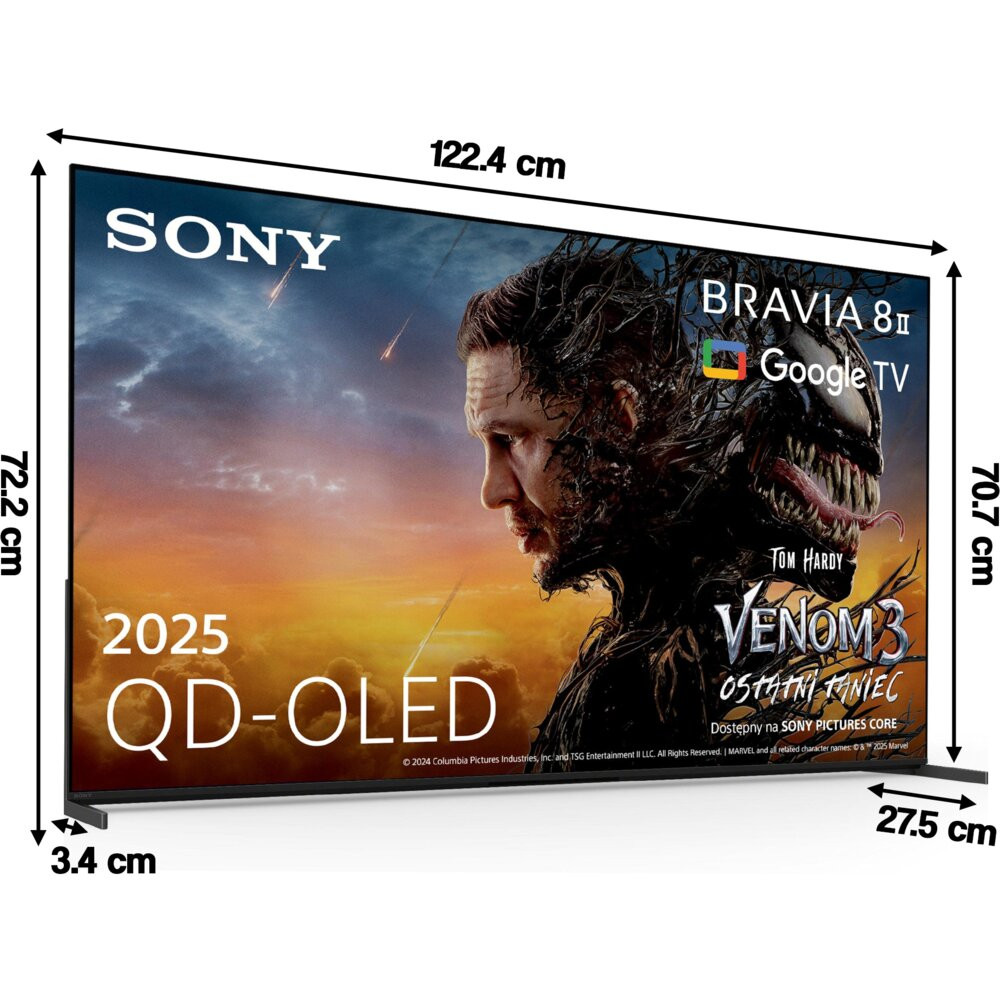 Telewizor SONY BRAVIA 8 II K-55XR8M2 55" OLED 4K 120Hz VRR Google TV Dolby Atmos Dolby Vision HDMI 2.1