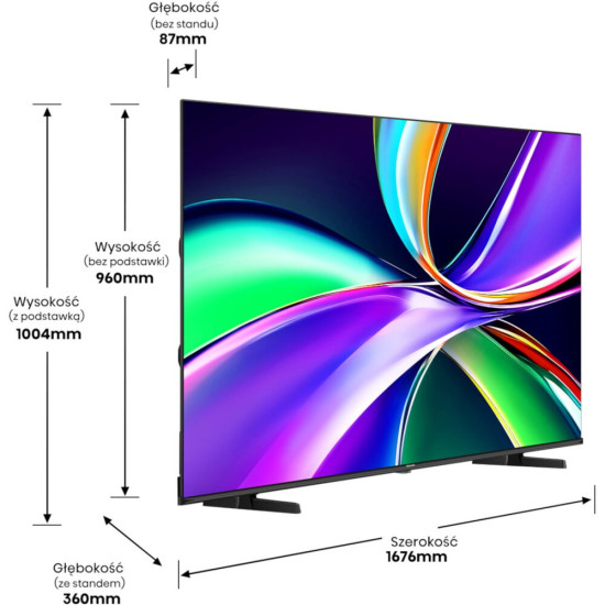 Telewizor HISENSE 75E7Q 75" QLED 4K VIDAA Dolby Vision Dolby Atmos HDMI 2.1