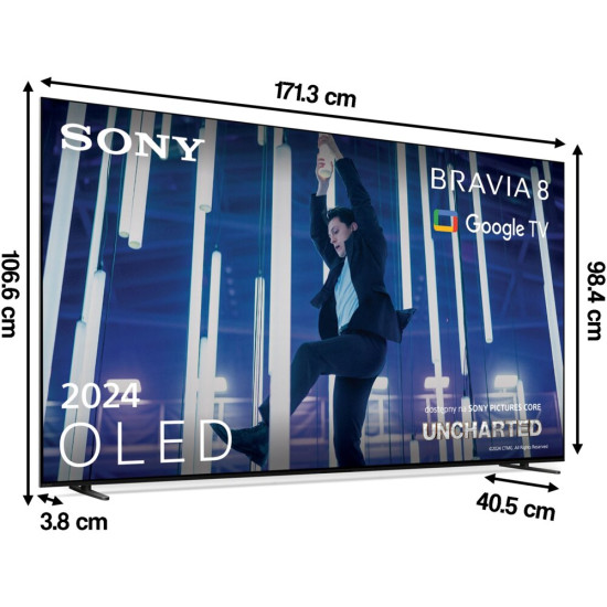 Telewizor SONY BRAVIA 8 K-77XR80PAEP 77" OLED 4K 120Hz Google TV Dolby Atmos Dolby Vision HDMI 2.1