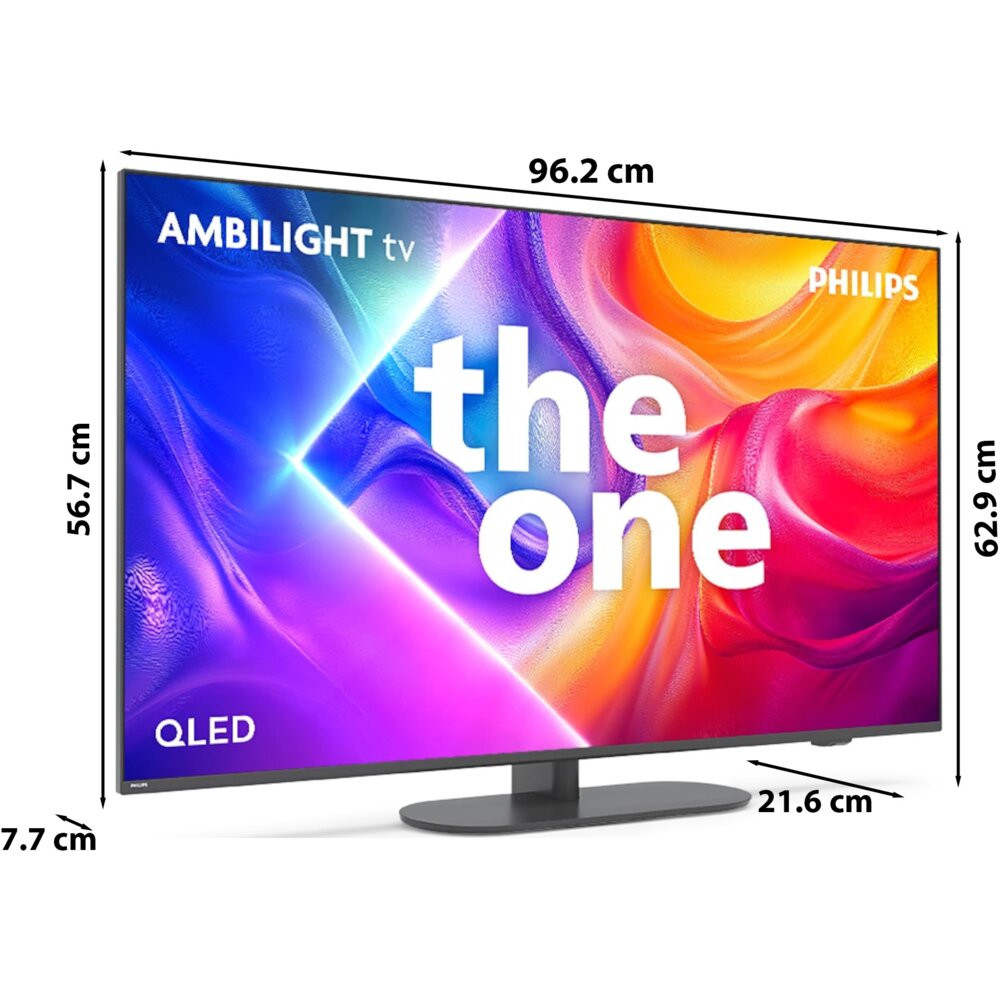 Telewizor PHILIPS 43PUS9010 43" QLED 4K 144Hz VRR Titan OS Ambilight x3 Dolby Atmos Dolby Vision HDMI 2.1