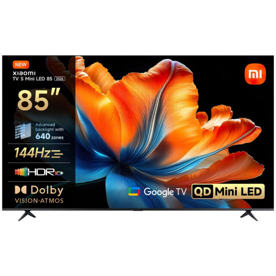 Telewizor XIAOMI S Mini 2026 85" QD-Mini LED 4K 144 Hz Google TV Dolby Atmos Dolby Vision HDMI 2.1