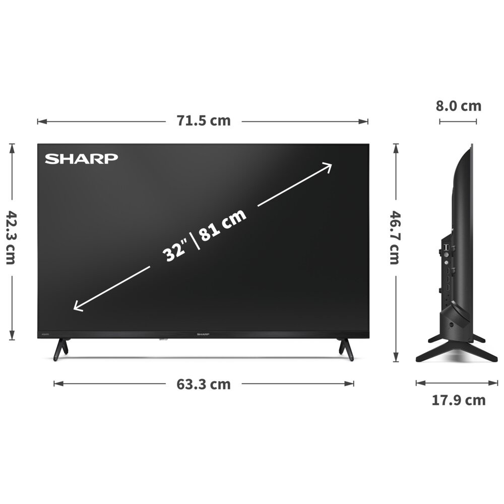 Telewizor SHARP 32HF2765E 32" LED Google TV