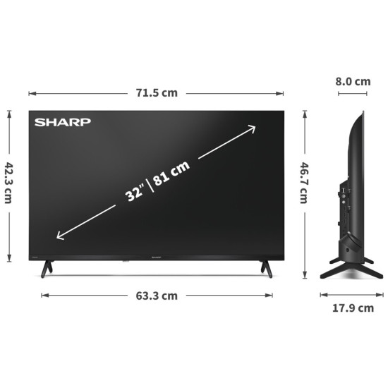 Telewizor SHARP 32HF2765E 32" LED Google TV