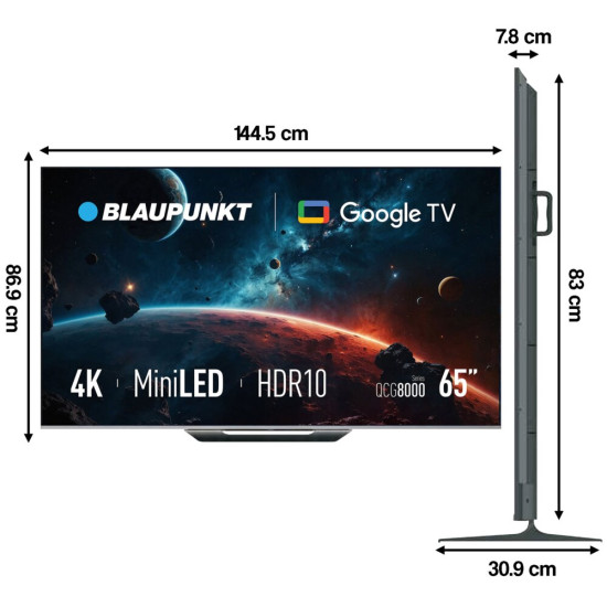 Telewizor BLAUPUNKT 65MCG8000S 65" MINILED 4K 144Hz Google TV Dolby Atmos Dolby Vision HDMI 2.1