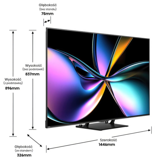 Telewizor HISENSE 65U7Q Pro 65" MINILED 4K 165Hz VRR VIDAA Dolby Vision Dolby Atmos HDMI 2.1