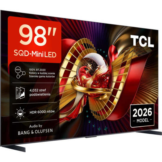 Telewizor TCL 98C8L 98" SQD-MINILED 4K 144 Hz Google TV Dolby Atmos Dolby Vision HDMI 2.1