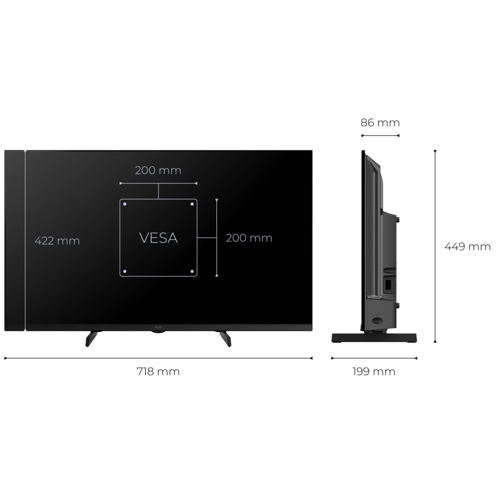 Telewizor KIVI 32F720QB 32" QLED Google TV