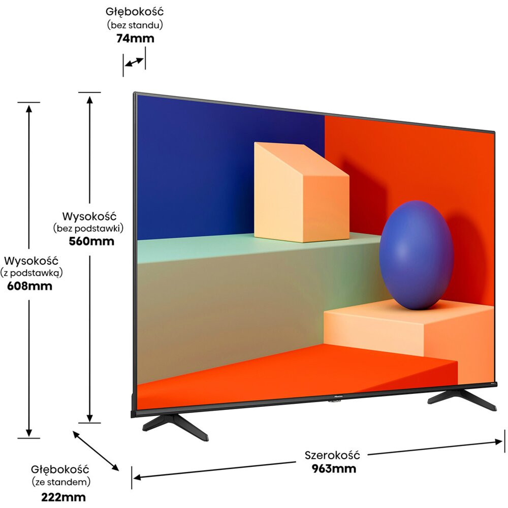 Telewizor HISENSE 43A6K 43" LED 4K VIDAA Dolby Vision