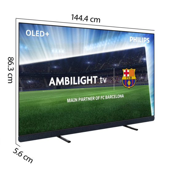 Telewizor PHILIPS 65OLED909 65" OLED+ 4K 144Hz GoogleTV Ambilight x4 Dolby Atmos Dolby Vision HDMI 2.1