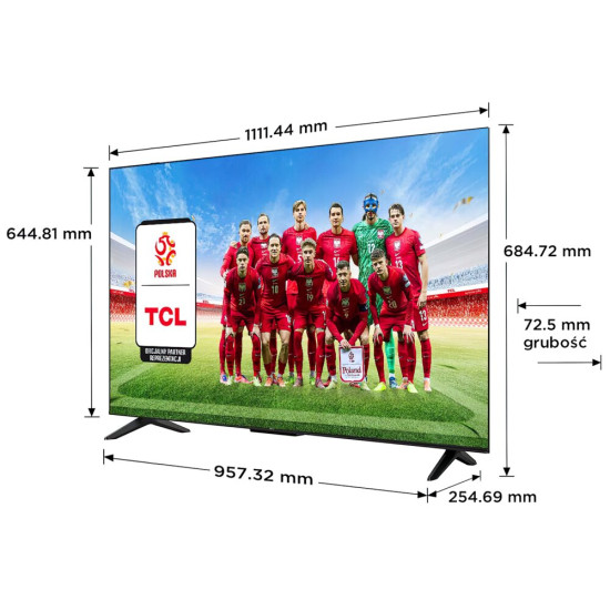 Telewizor TCL 50T69C 50" QLED 4K Google TV Dolby Atmos Dolby Vision HDMI 2.1