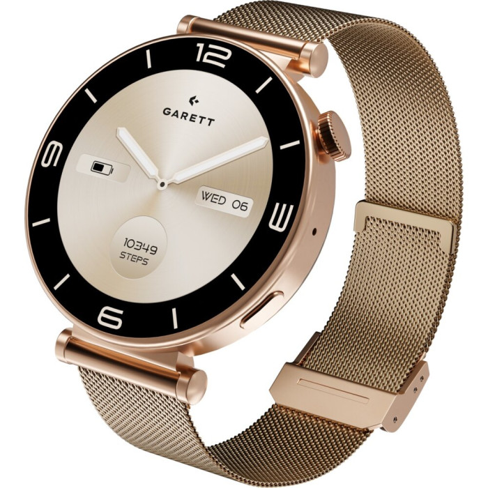 Smartfon Smartwatch Garett Rose Rozowe Zloto Mesh