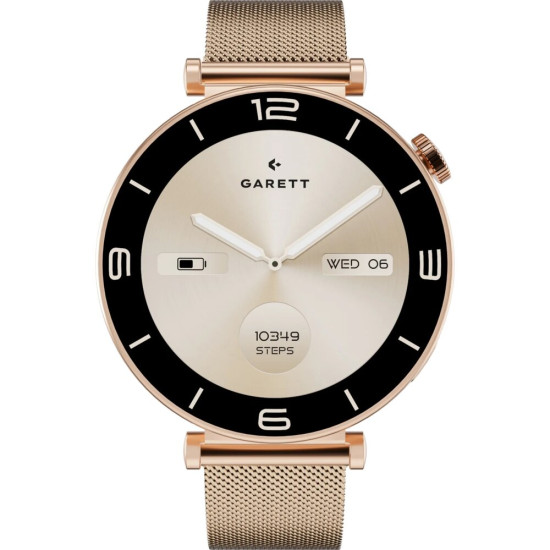 Smartfon Smartwatch Garett Rose Rozowe Zloto Mesh