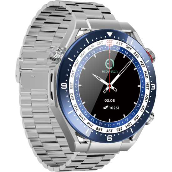 Smartfon Smartwatch Maxcom Ecowatch 1 Srebrno Niebieski