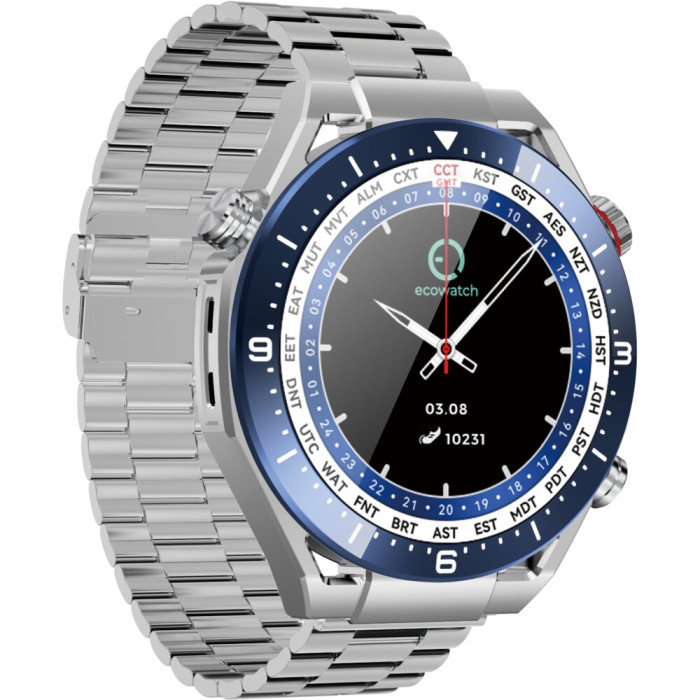 Smartfon Smartwatch Maxcom Ecowatch 1 Srebrno Niebieski