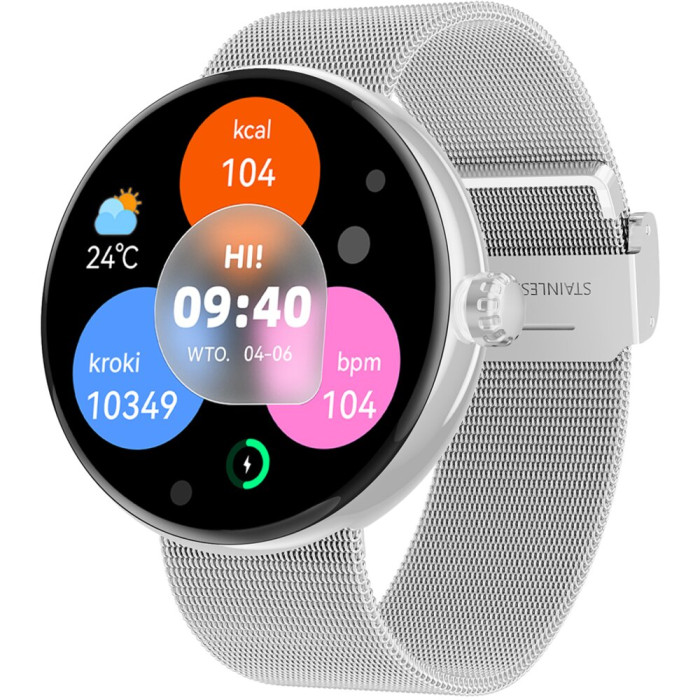 Smartfon Smartwatch Forever Forevive 5 Sb 365 Srebrny