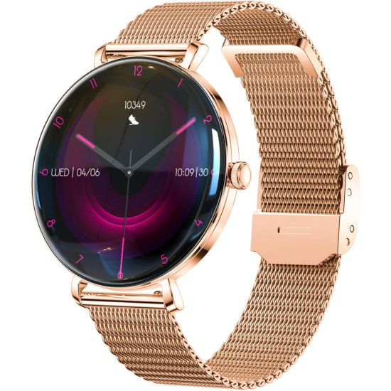 Smartfon Smartwatch Forever Sb 370 Lucca Rozowe Zloto Pasek Laciaty