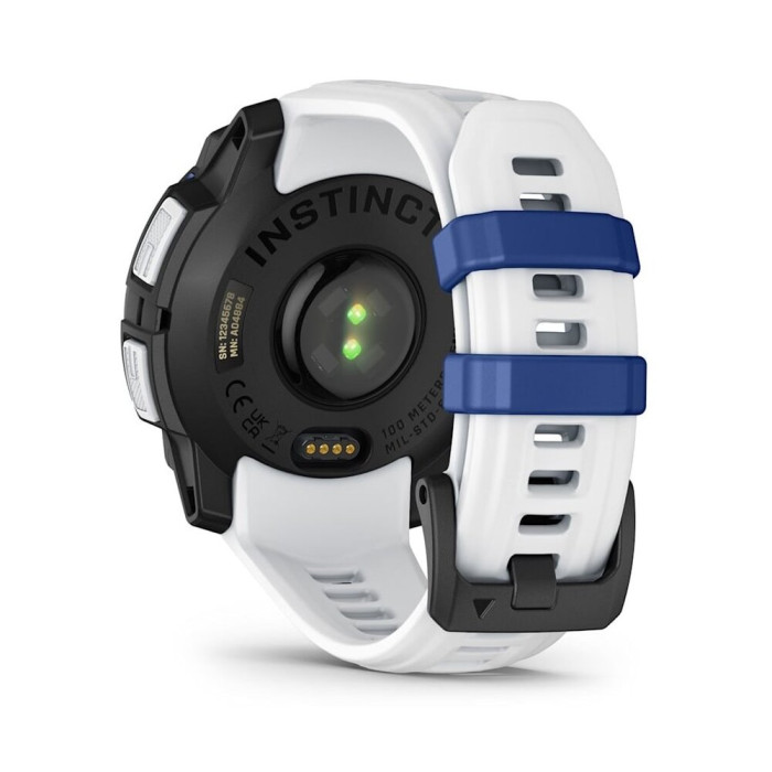 Smartfon Smartwatch Garmin Instinct 3 45mm Solar Bialy Pasek Bialo Niebieski