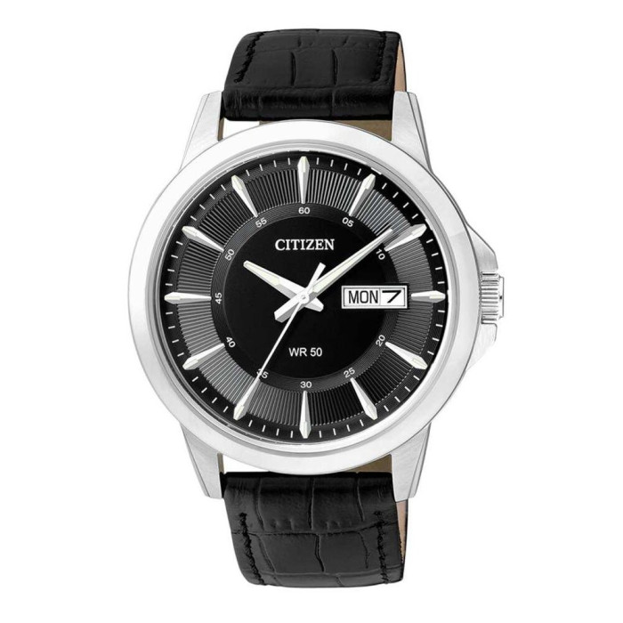Zegarek citizen quartz leather bf2011 01ec czarnosrebrny