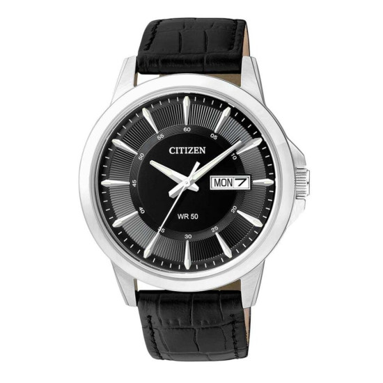 Zegarek citizen quartz leather bf2011 01ec czarnosrebrny