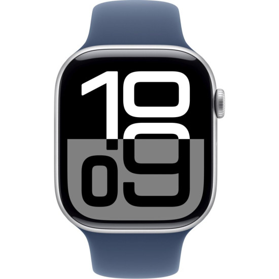 Smartfon Apple Watch 10 GPS 42mm Koperta Z Aluminium Srebrny Pasek Sportowy Rozmiar M L Denim Cpo