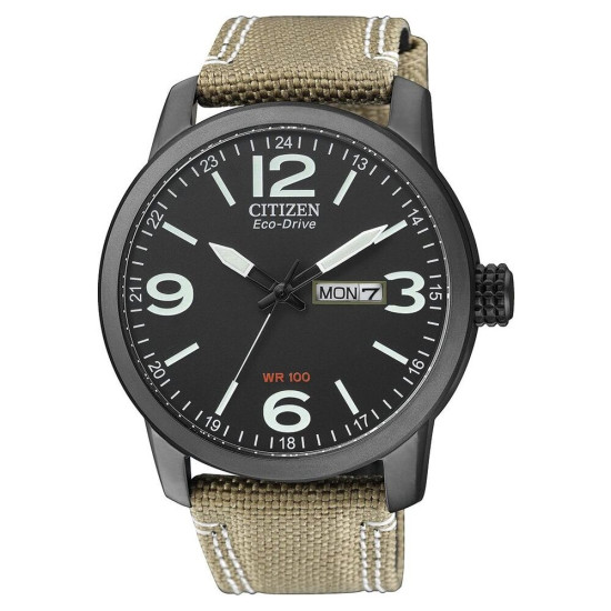 Zegarek citizen eco drive military bm8476 23ec czarno bezowy