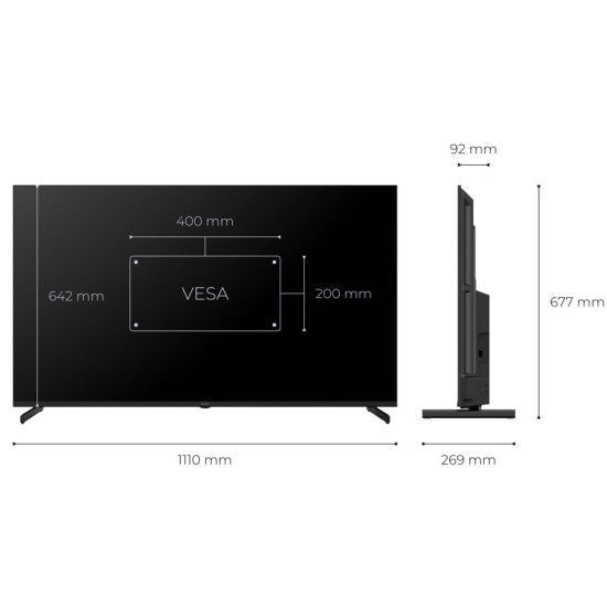 Telewizor KIVI 50U720QB 50" QLED 4K Google TV HDMI 2.1