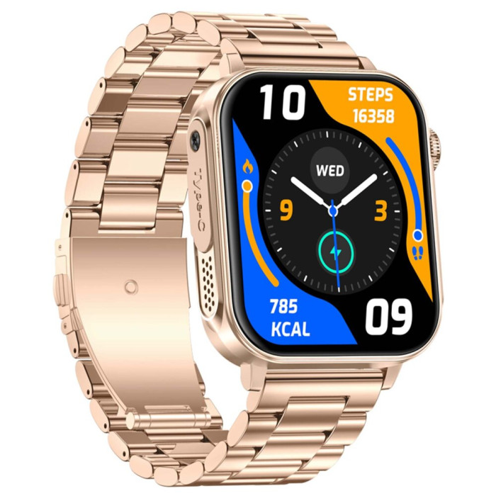 Smartfon Smartwatch Colmi P80 Stalowy Zloty