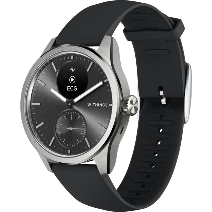 Smartfon Smartwatch Withings Scanwatch 2 42mm Srebrno Czarny