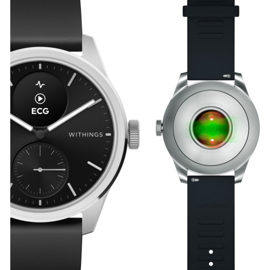 Smartfon Smartwatch Withings Scanwatch 2 42mm Srebrno Czarny