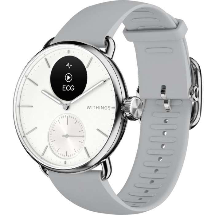 Smartfon Smartwatch Withings Scanwatch 2 38mm Srebrno Bialy