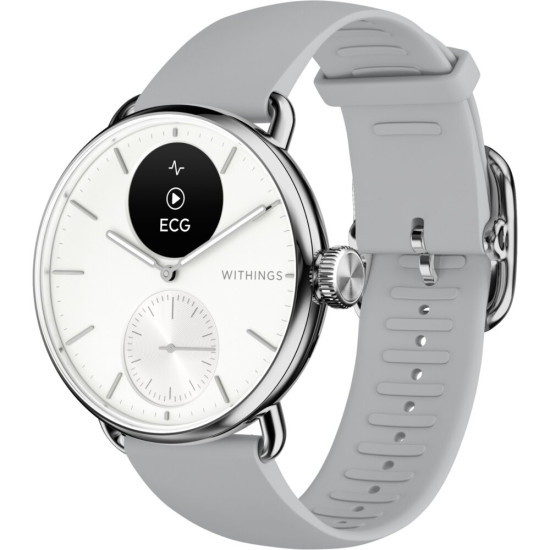Smartfon Smartwatch Withings Scanwatch 2 38mm Srebrno Bialy