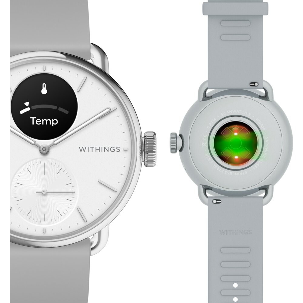 Smartfon Smartwatch Withings Scanwatch 2 38mm Srebrno Bialy