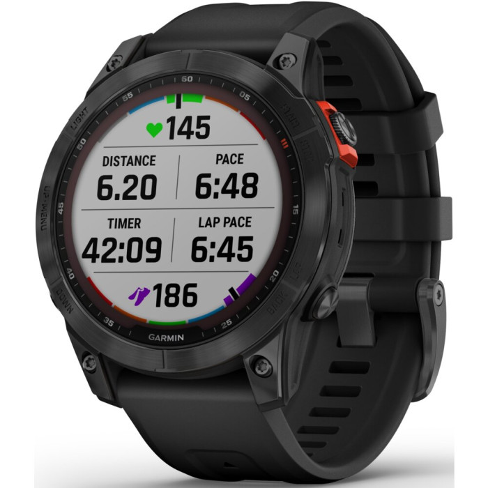 Smartfon Smartwatch Garmin Fenix 7 Solar Slt Gry Blk Bnd