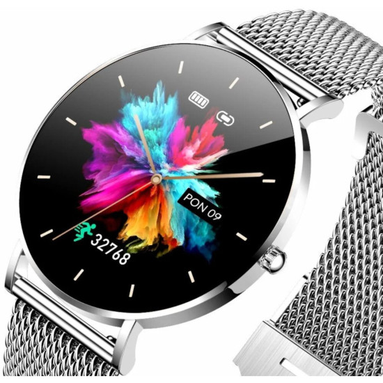 Smartfon Smartwatch Manta Alexa Srebrny Czarny Pasek
