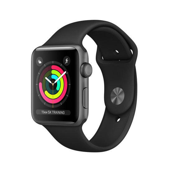 Smartfon Smartwatch Apple Series 3 42mm GPS Space Grey Aluminium Case Black Sport Band