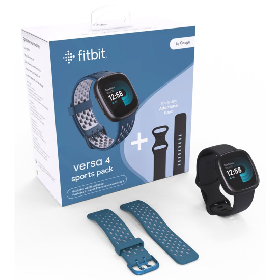 Smartfon Smartwatch Fitbit Versa 4 Bundle Black Black Sapphire