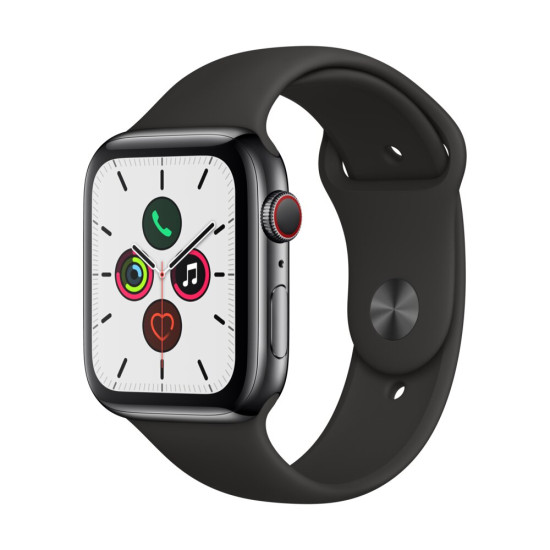 Smartfon Smartwatch Apple Series 5 Cellular 44mm Sp Black Steel Case Black Sport Band