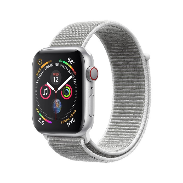 Smartfon Smartwatch Apple Series 4 Cellular 44mm Silver Alu Case Seashel Sport Loop