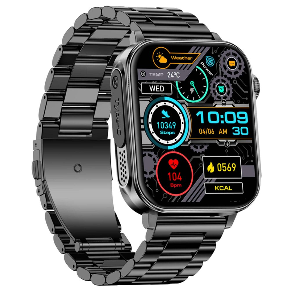 Smartfon Smartwatch Colmi P80 Stalowy Czarny