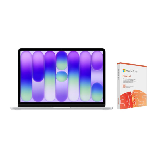 Laptop apple macbook neo 2026 13 retina a18 pro 8gb ram 512gb ssd macos srebrny program microsoft 365 personal 1