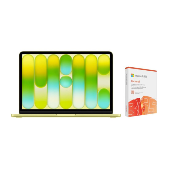 Laptop apple macbook neo 2026 13 retina a18 pro 8gb ram 512gb ssd macos cytrusowozolty program microsoft 365 personal 1