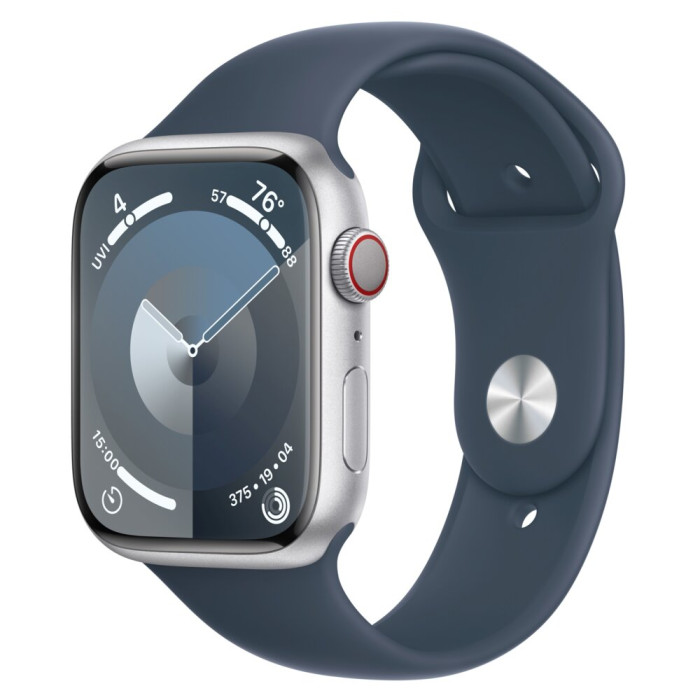 Smartfon Smartwatch Apple Watch Series9 GPS Cell 45mm Silver Alu Storm Blue Ml
