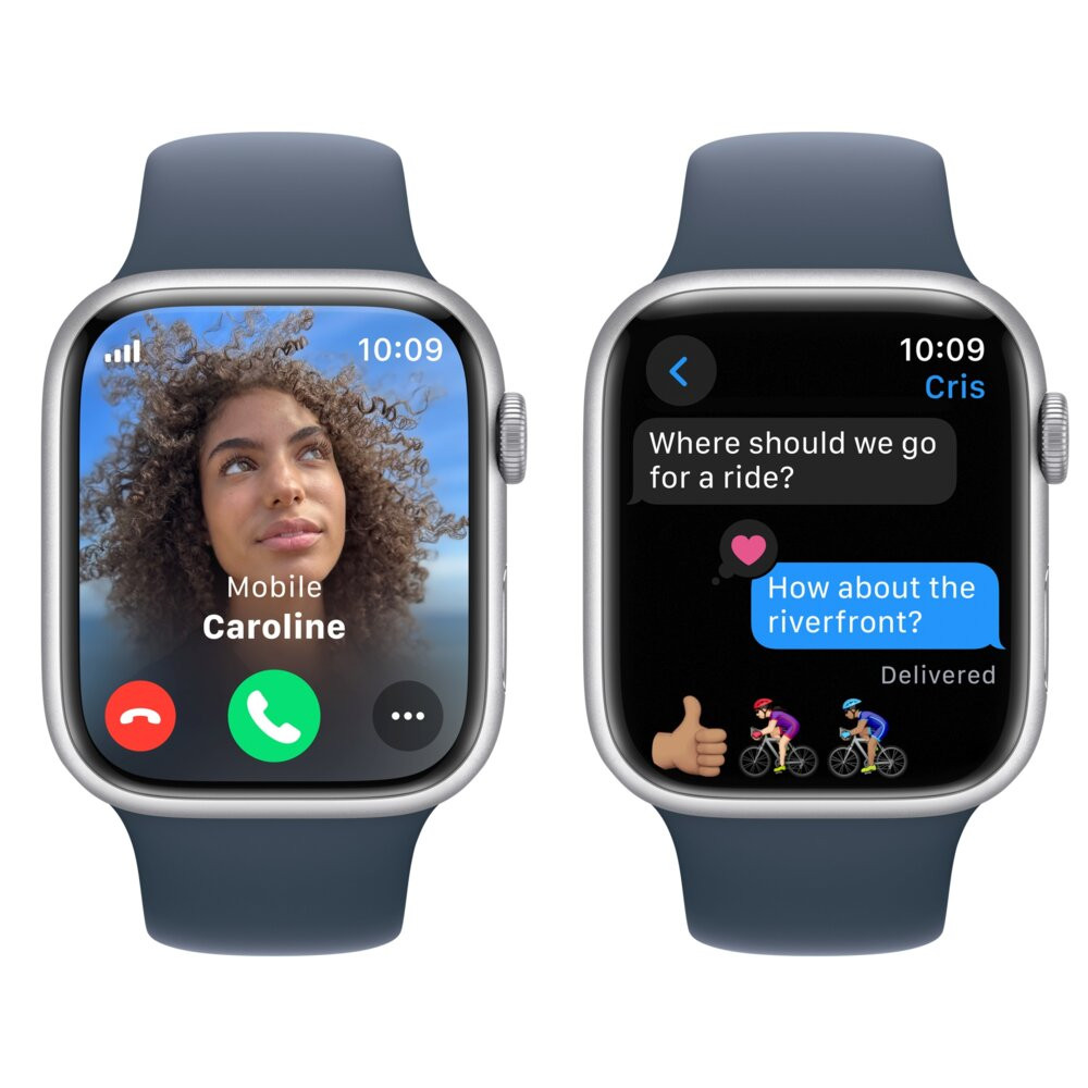 Smartfon Smartwatch Apple Watch Series9 GPS Cell 45mm Silver Alu Storm Blue Ml