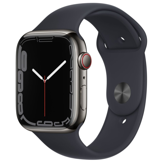 Smartfon Smartwatch Apple Watch 7 GPS Cell 45mm Graphite Steel Midnight Sport