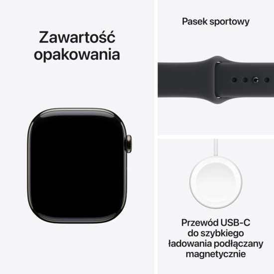 Smartfon Smartwatch Apple Watch 11 46 Sl Ti Bk Sb Ml Cel Mgp