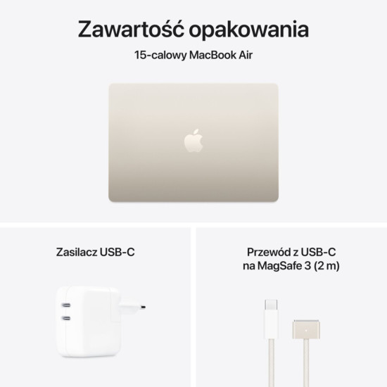 Notebook apple macbook air 2025 mw1k3ze a m4 16gb 512gb 15 3 starlight