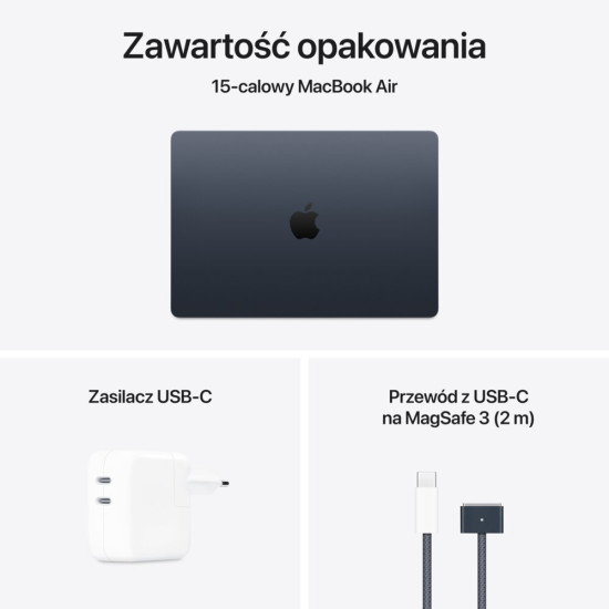 Notebook apple macbook air 2025 mw1m3ze a m4 16gb 512gb 15 3 midnight